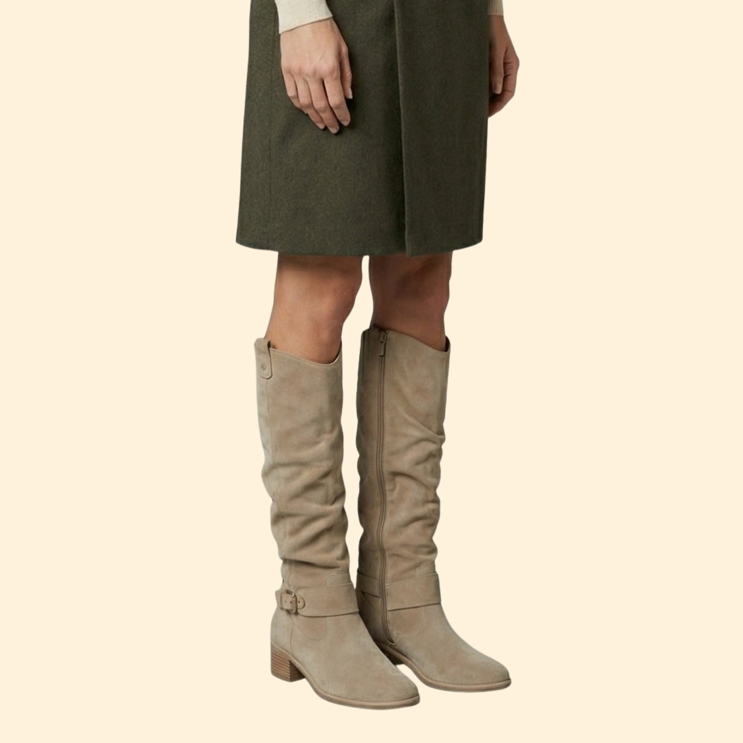 Women's Perforated Knee-High Boots