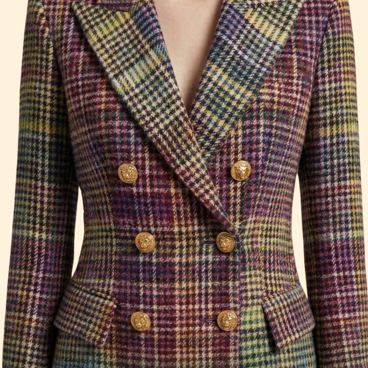 Women’s Plaid Tailored Suit Set