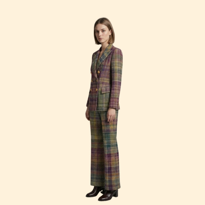 Women’s Plaid Tailored Suit Set