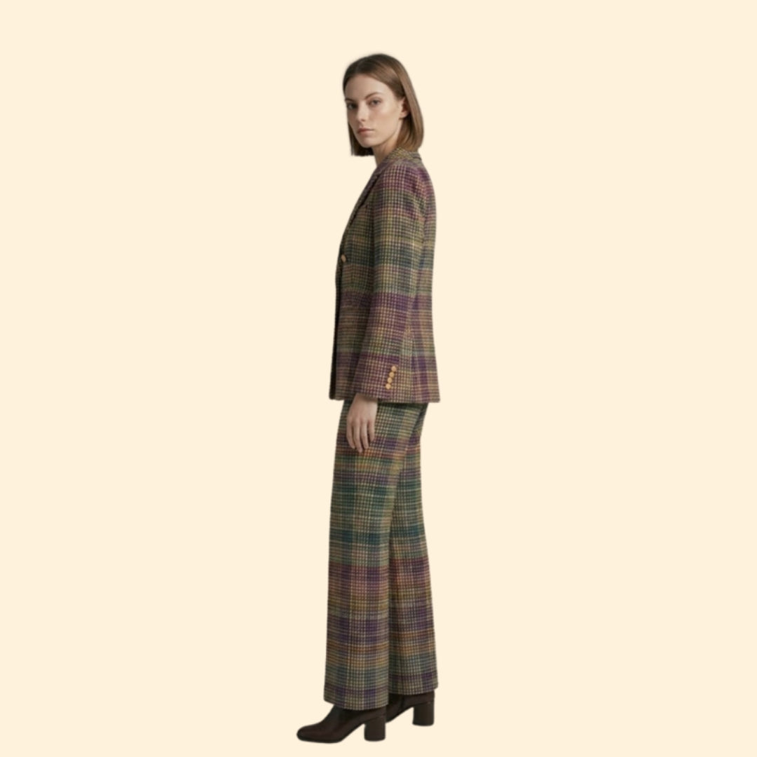 Women’s Plaid Tailored Suit Set