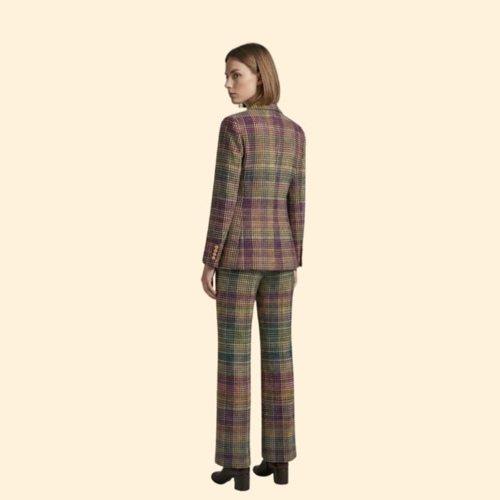 Women’s Plaid Tailored Suit Set