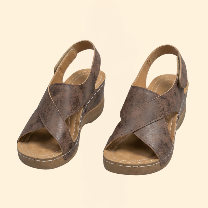 Women's Platform Cushioned Wedge Sandals