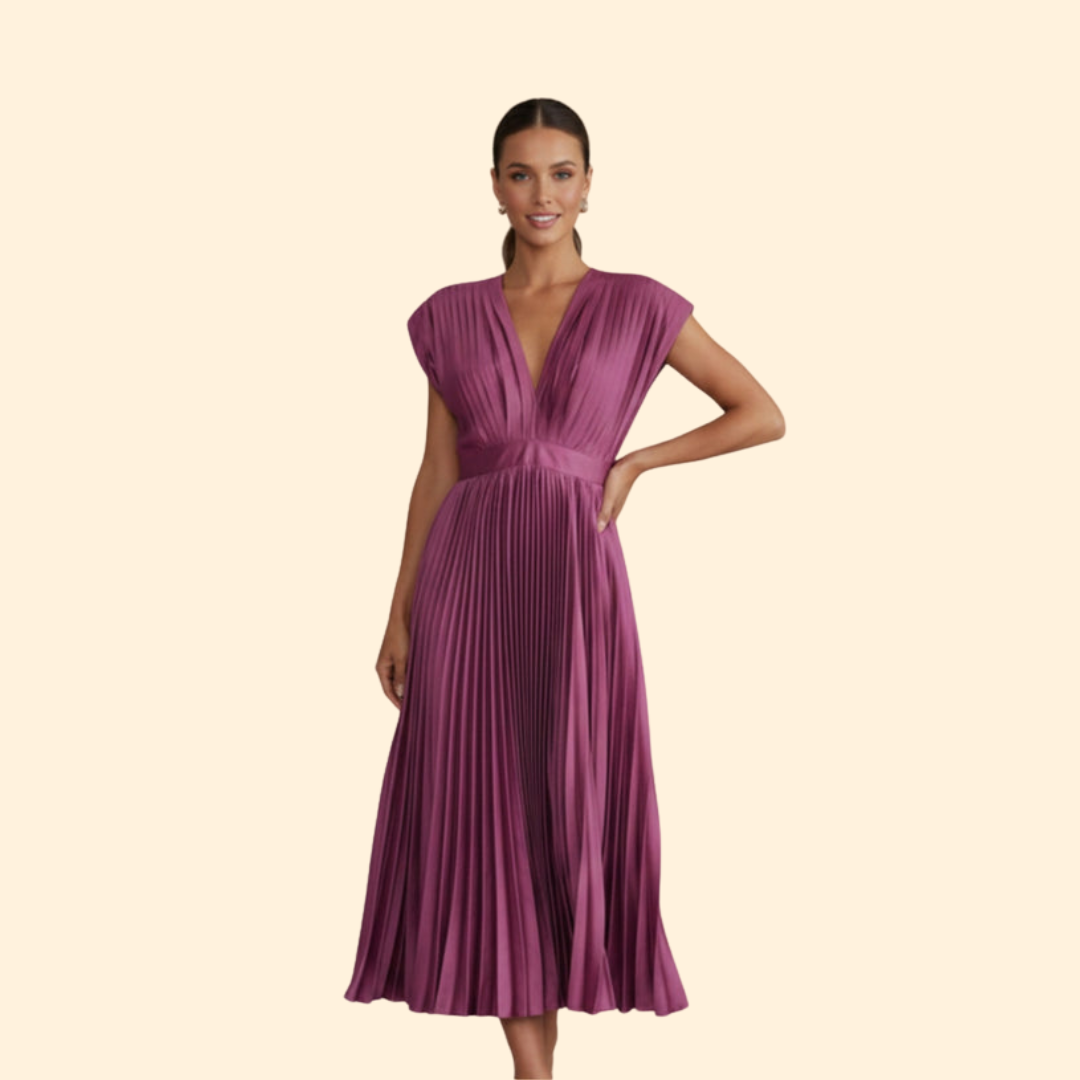 Women's Pleated Maxi Dress
