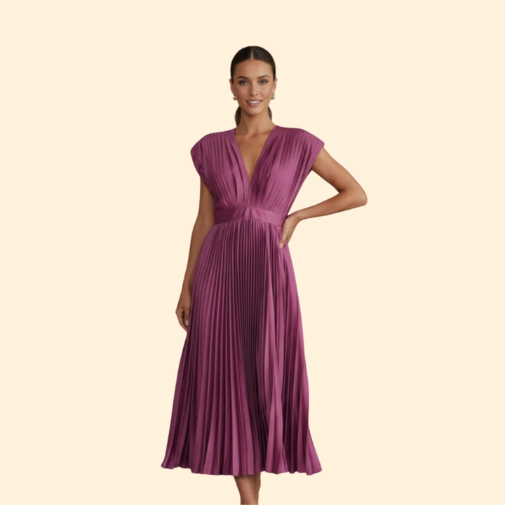 Women's Pleated Maxi Dress