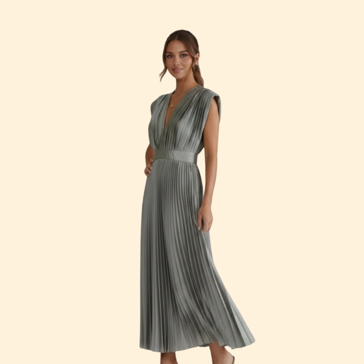 Women's Pleated Maxi Dress