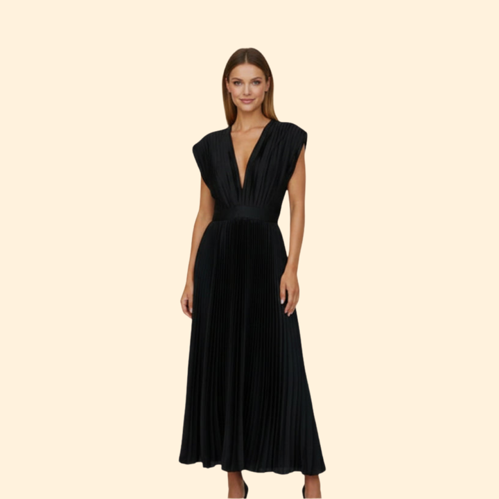 Women's Pleated Maxi Dress