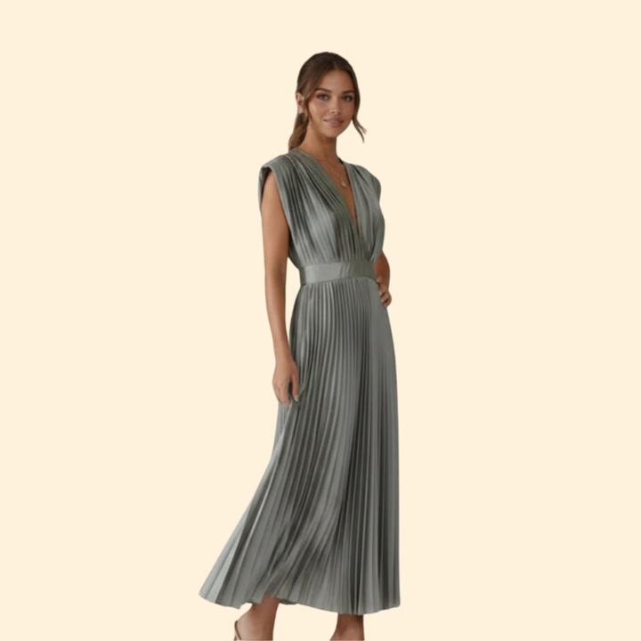 Women's Pleated Maxi Dress