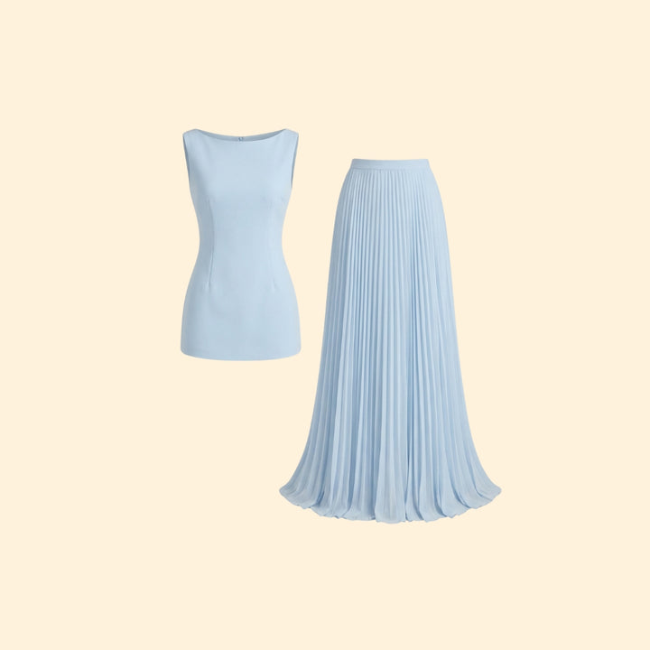 Women's Pleated Maxi Dress