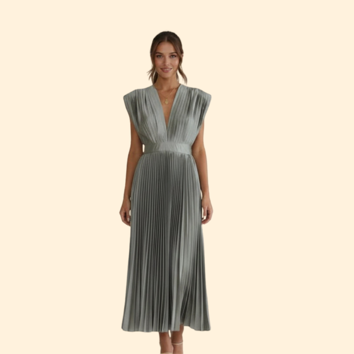 Women's Pleated Maxi Dress