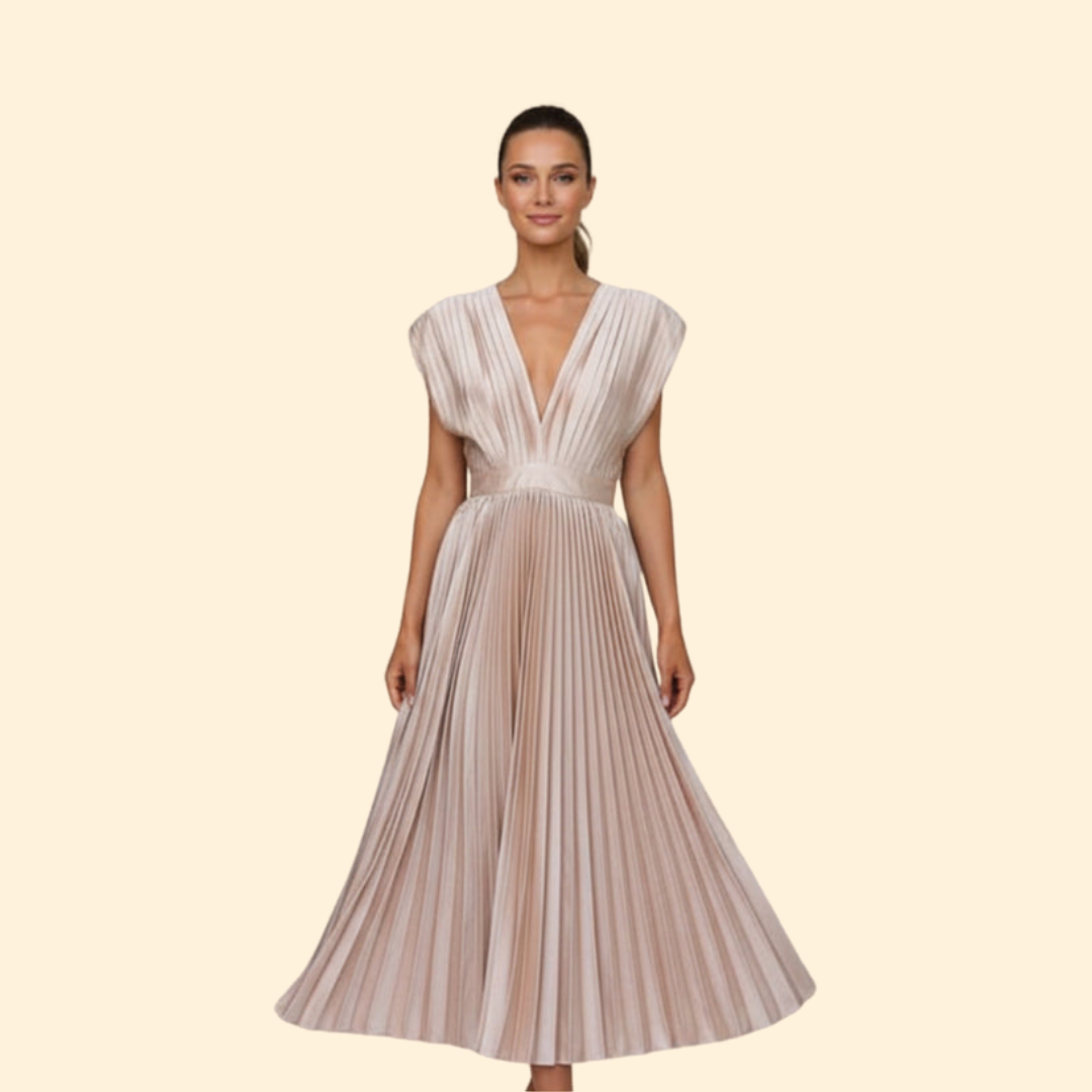 Women's Pleated Maxi Dress