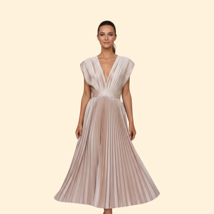 Women's Pleated Maxi Dress