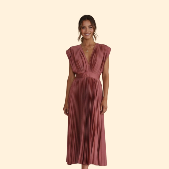Women's Pleated Maxi Dress