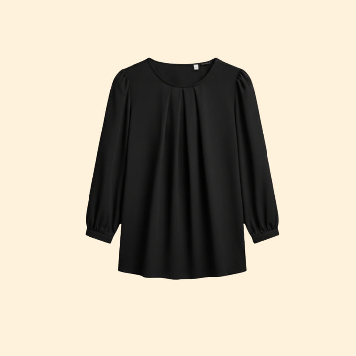 Women's Pleated Puff Sleeve Top