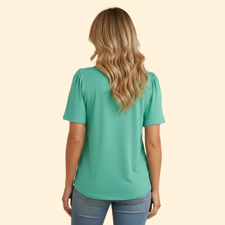 Women's Pleated Sleeve Tee