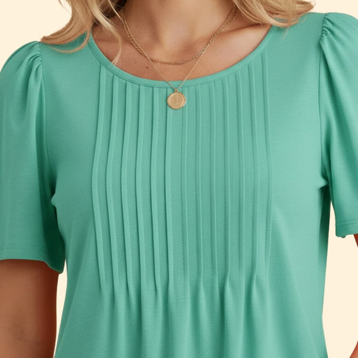 Women's Pleated Sleeve Tee