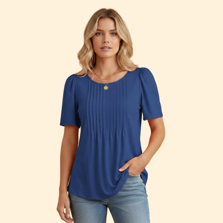 Women's Pleated Sleeve Tee