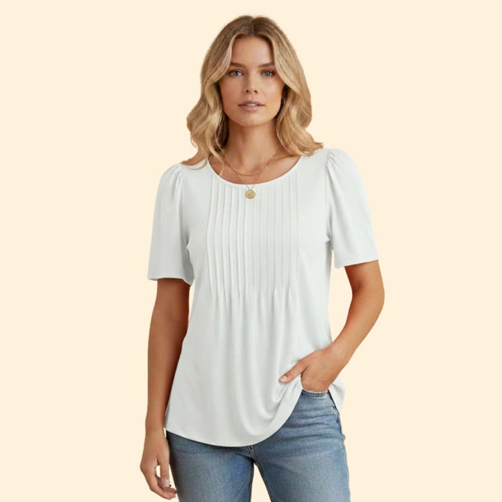 Women's Pleated Sleeve Tee