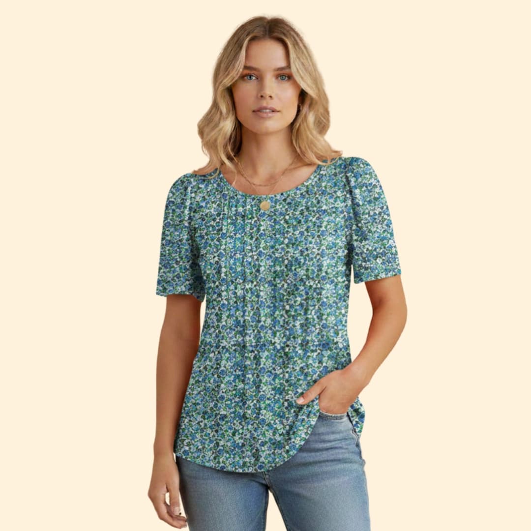 Women's Pleated Sleeve Tee