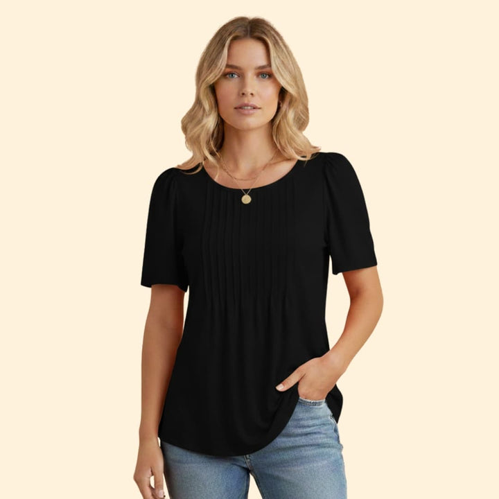Women's Pleated Sleeve Tee