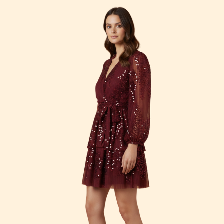 Women’s Pleated Sparkling Dress