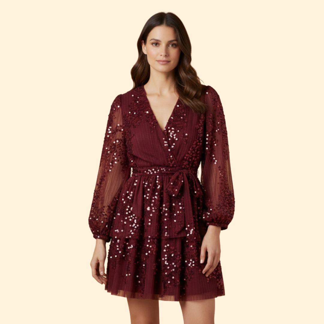 Women’s Pleated Sparkling Dress