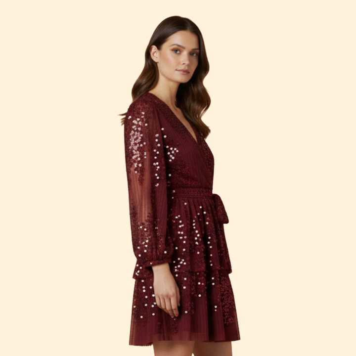Women’s Pleated Sparkling Dress