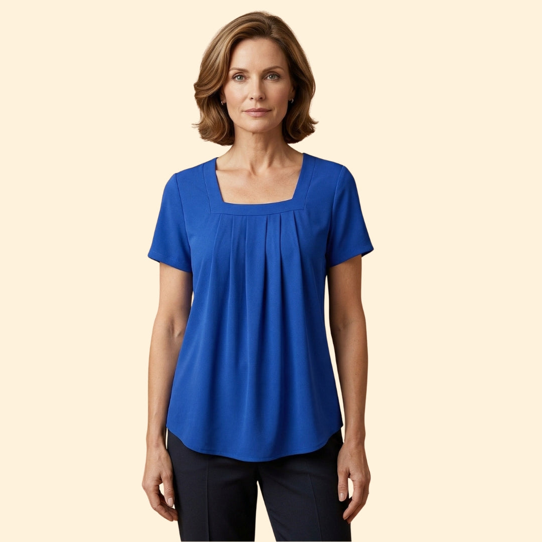 Women's Pleated Square Blouse