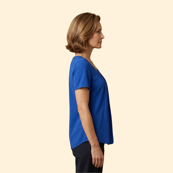Women's Pleated Square Blouse