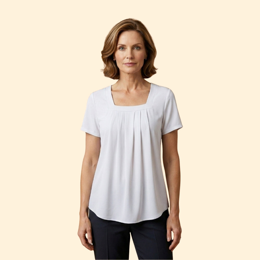Women's Pleated Square Blouse