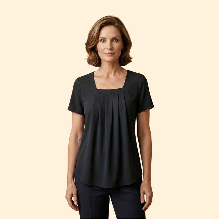 Women's Pleated Square Blouse