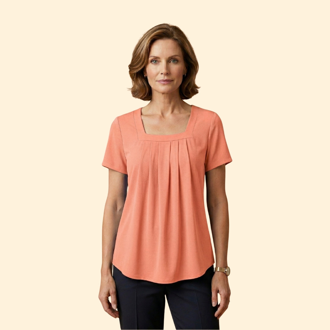 Women's Pleated Square Blouse