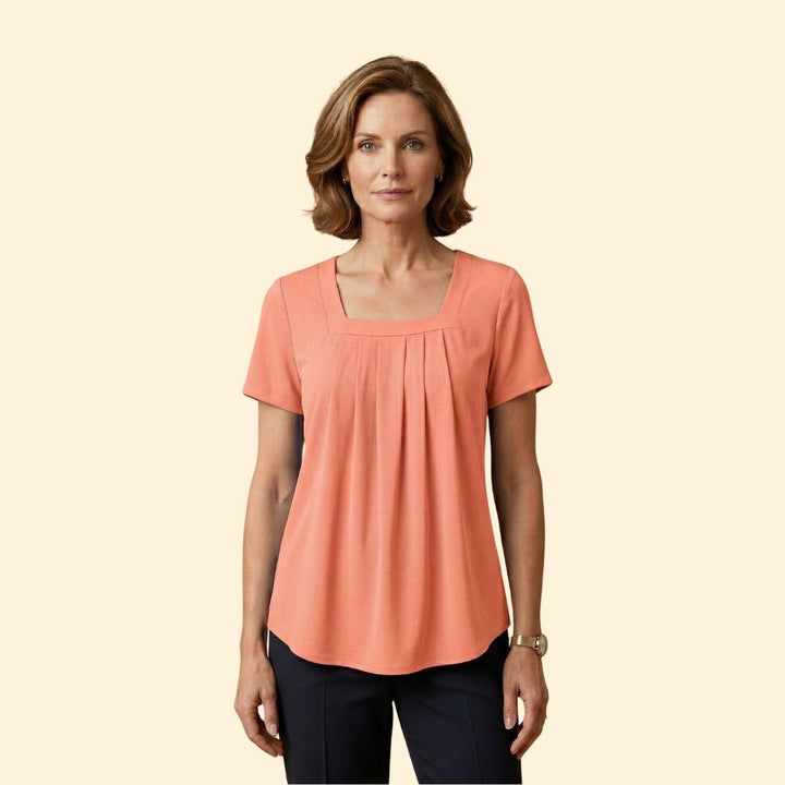 Women's Pleated Square Blouse
