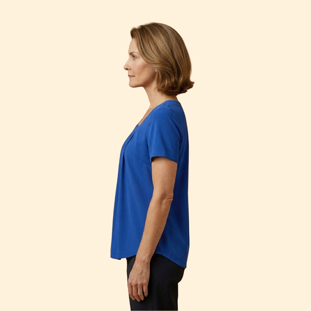 Women's Pleated Square Blouse