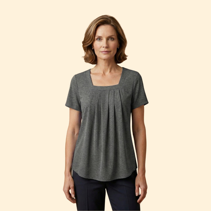 Women's Pleated Square Blouse
