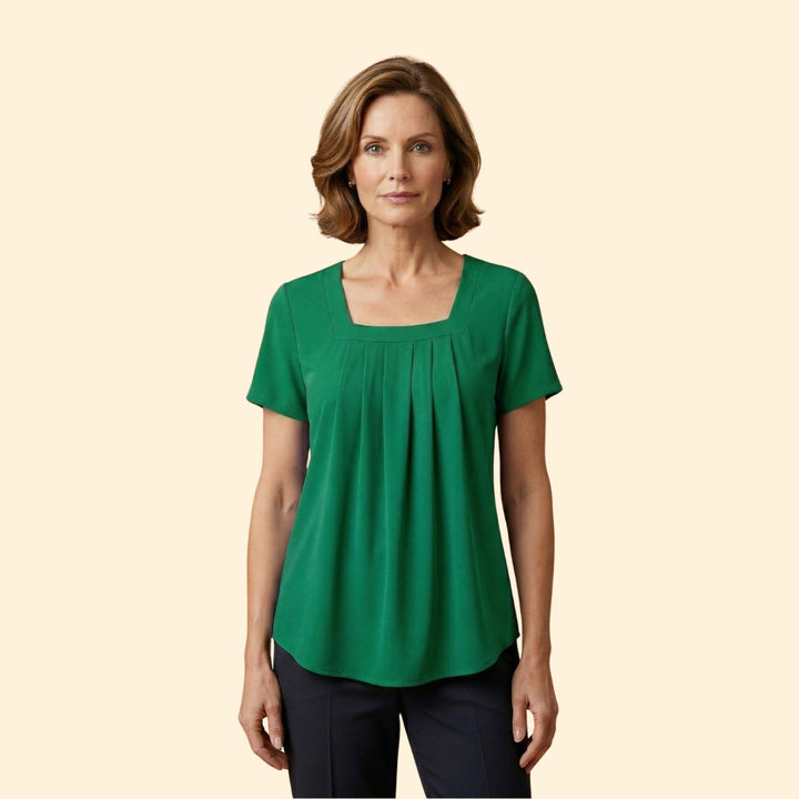 Women's Pleated Square Blouse