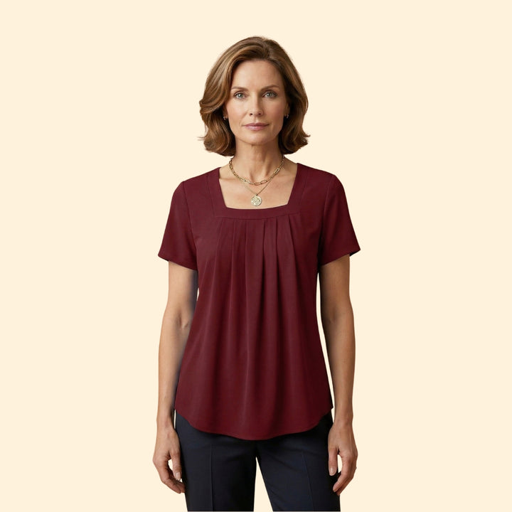 Women's Pleated Square Blouse