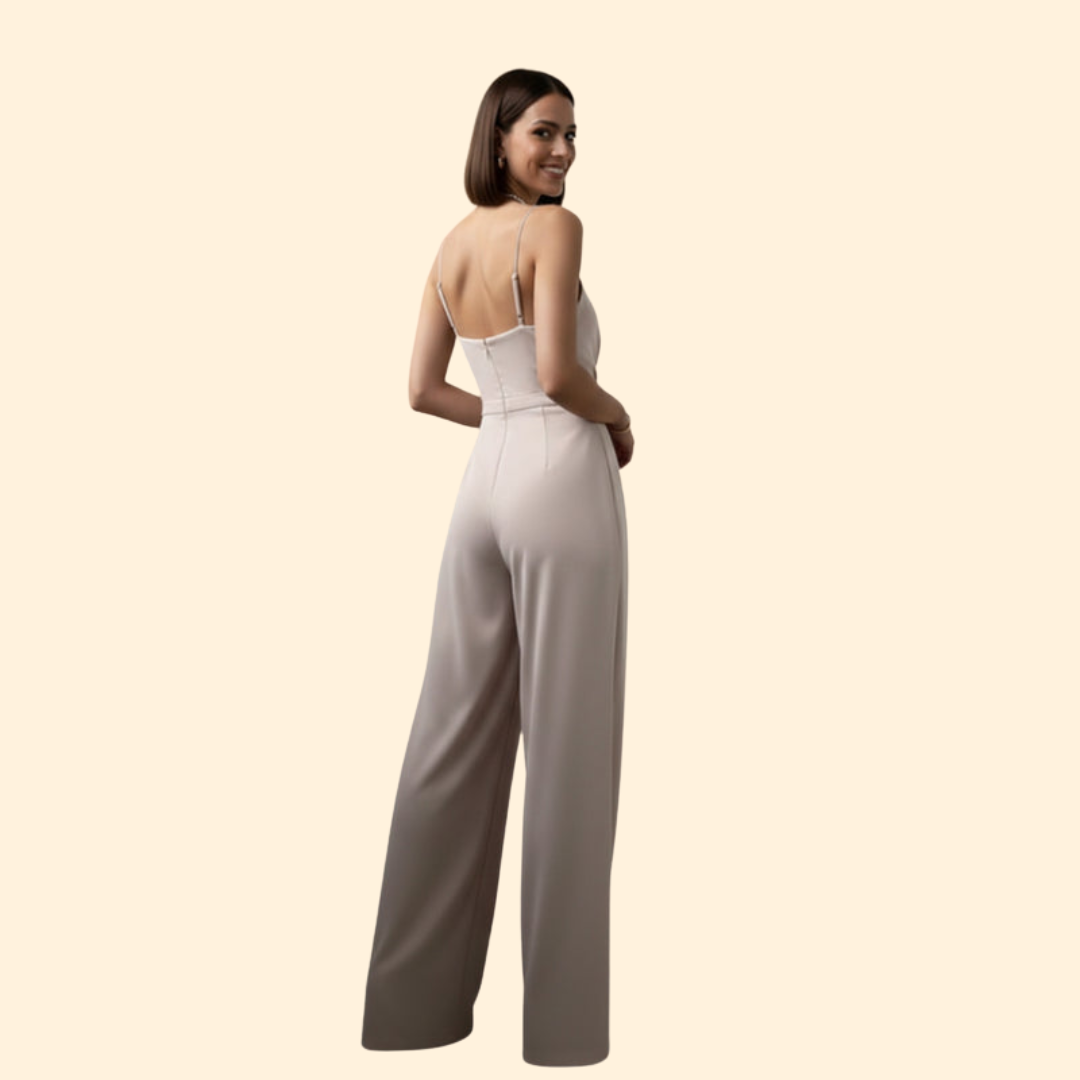 Women's Pleated Strapless Jumpsuit