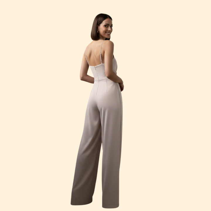 Women's Pleated Strapless Jumpsuit