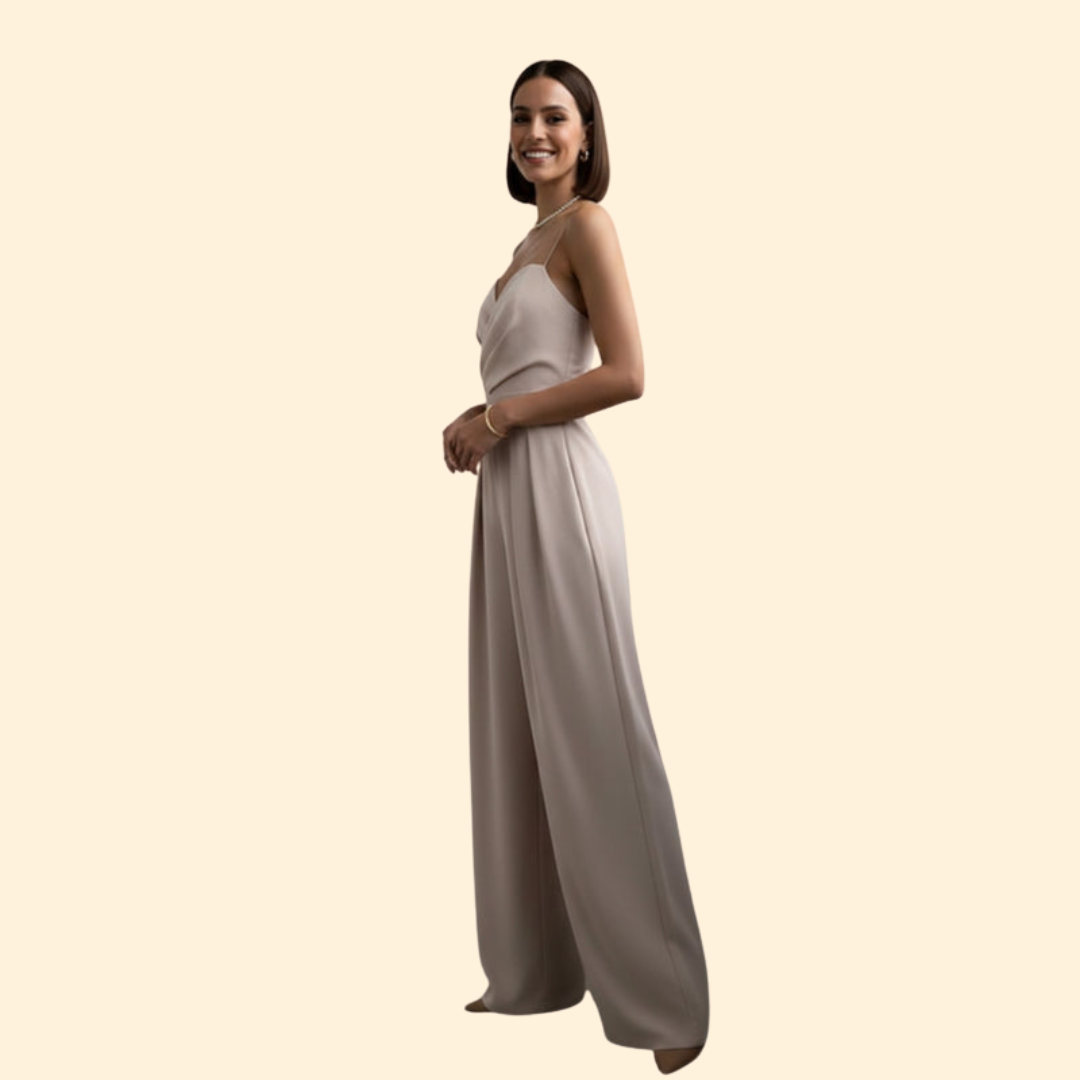 Women's Pleated Strapless Jumpsuit