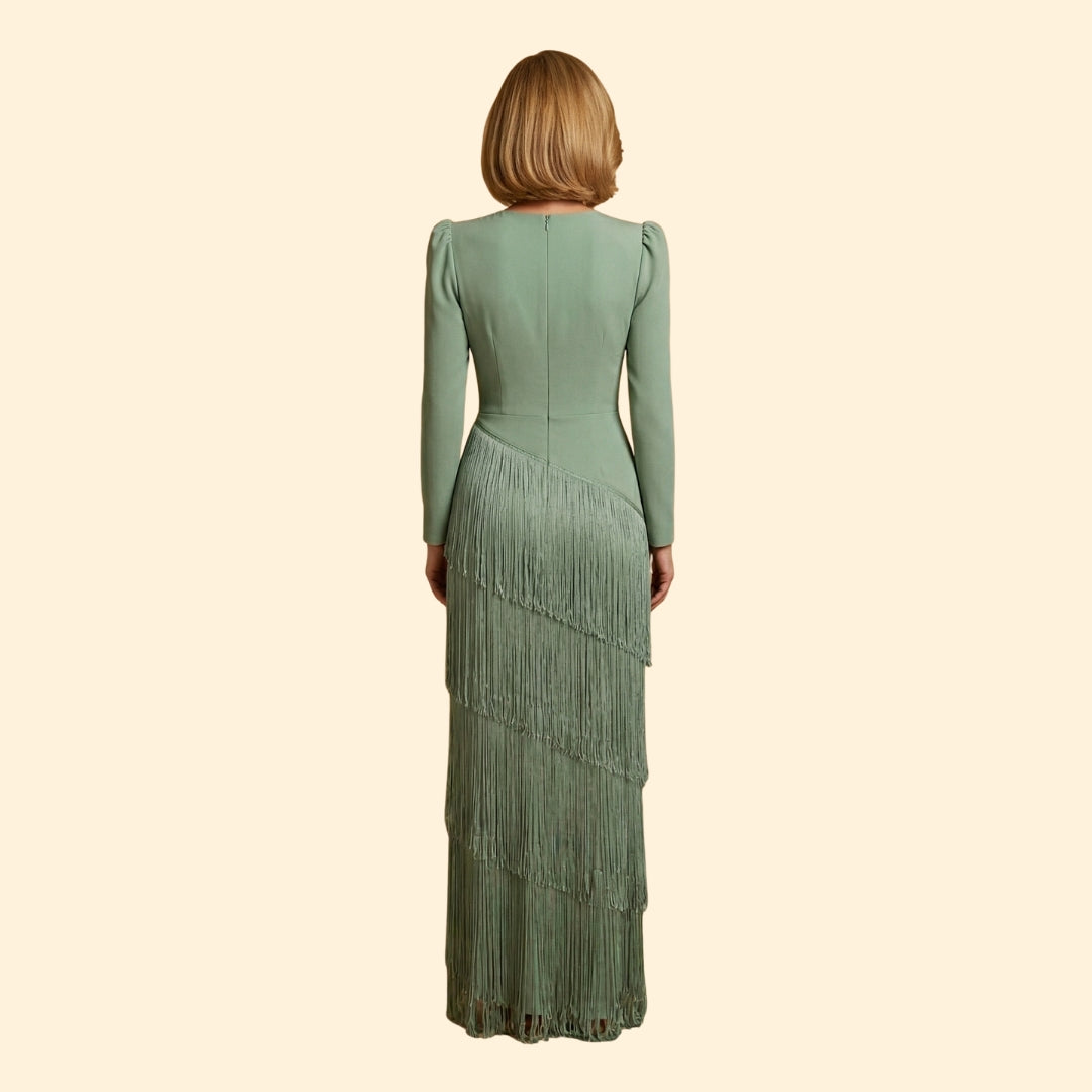 Women's Pleated Tassel Dress