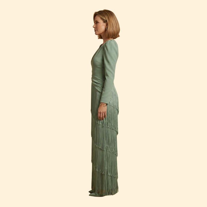 Women's Pleated Tassel Dress