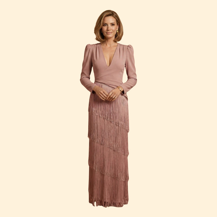Women's Pleated Tassel Dress