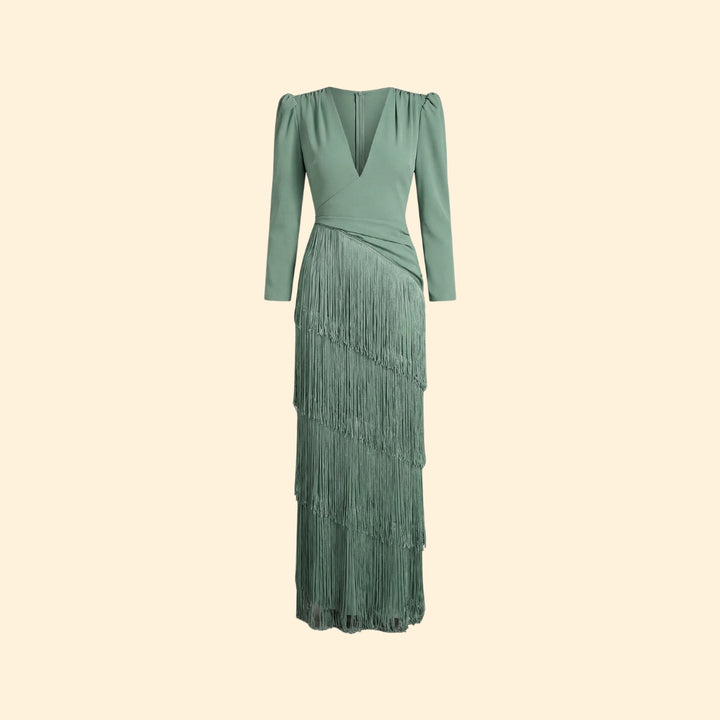 Women's Pleated Tassel Dress