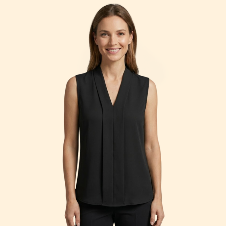 Women’s Pleated V-Neck Top