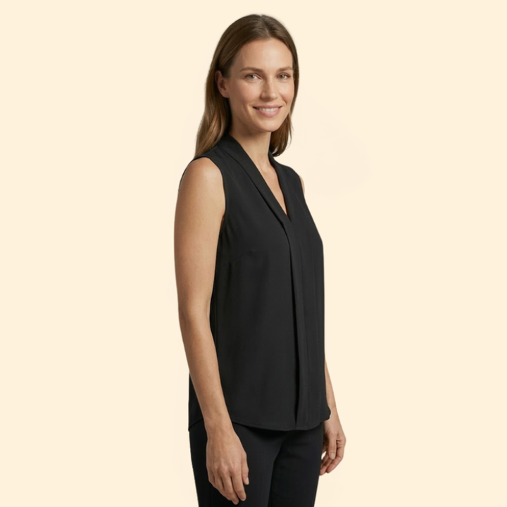Women’s Pleated V-Neck Top