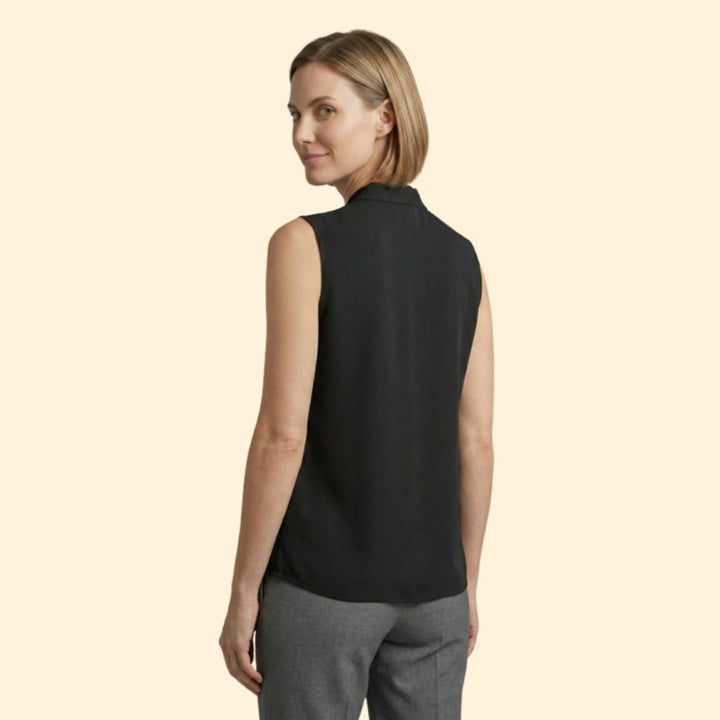 Women's Pleated V-Neck Top