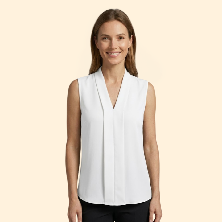 Women’s Pleated V-Neck Top