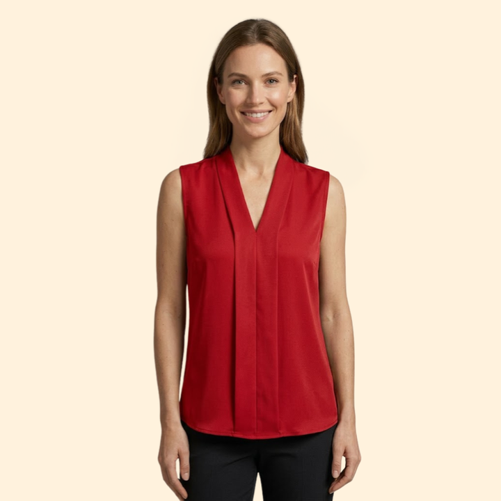 Women’s Pleated V-Neck Top