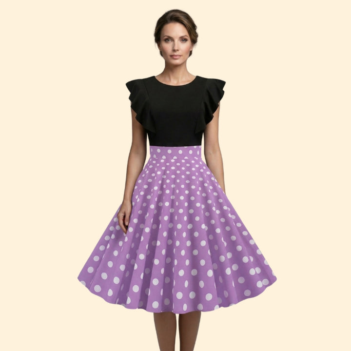 Women's Polka Dot Swing Dress