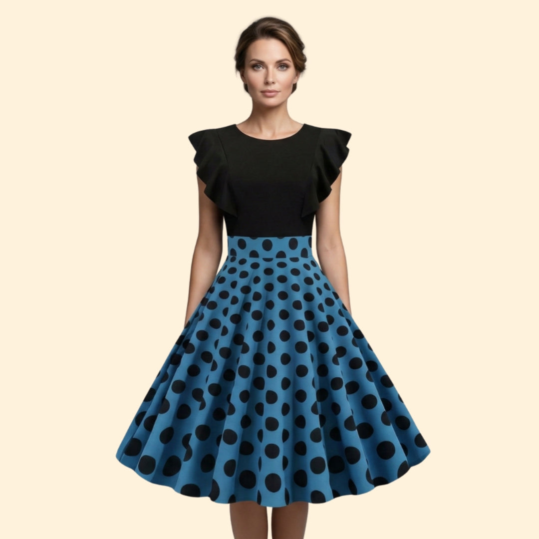 Women's Polka Dot Swing Dress